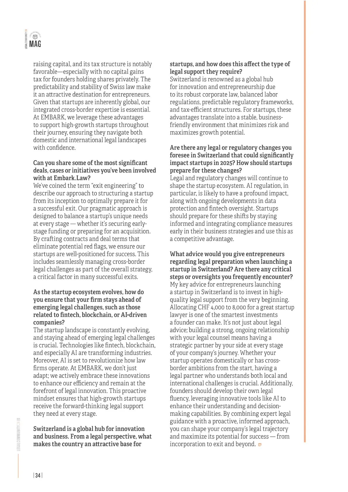 Magazine page 34: interview with Michel Kertai, continued